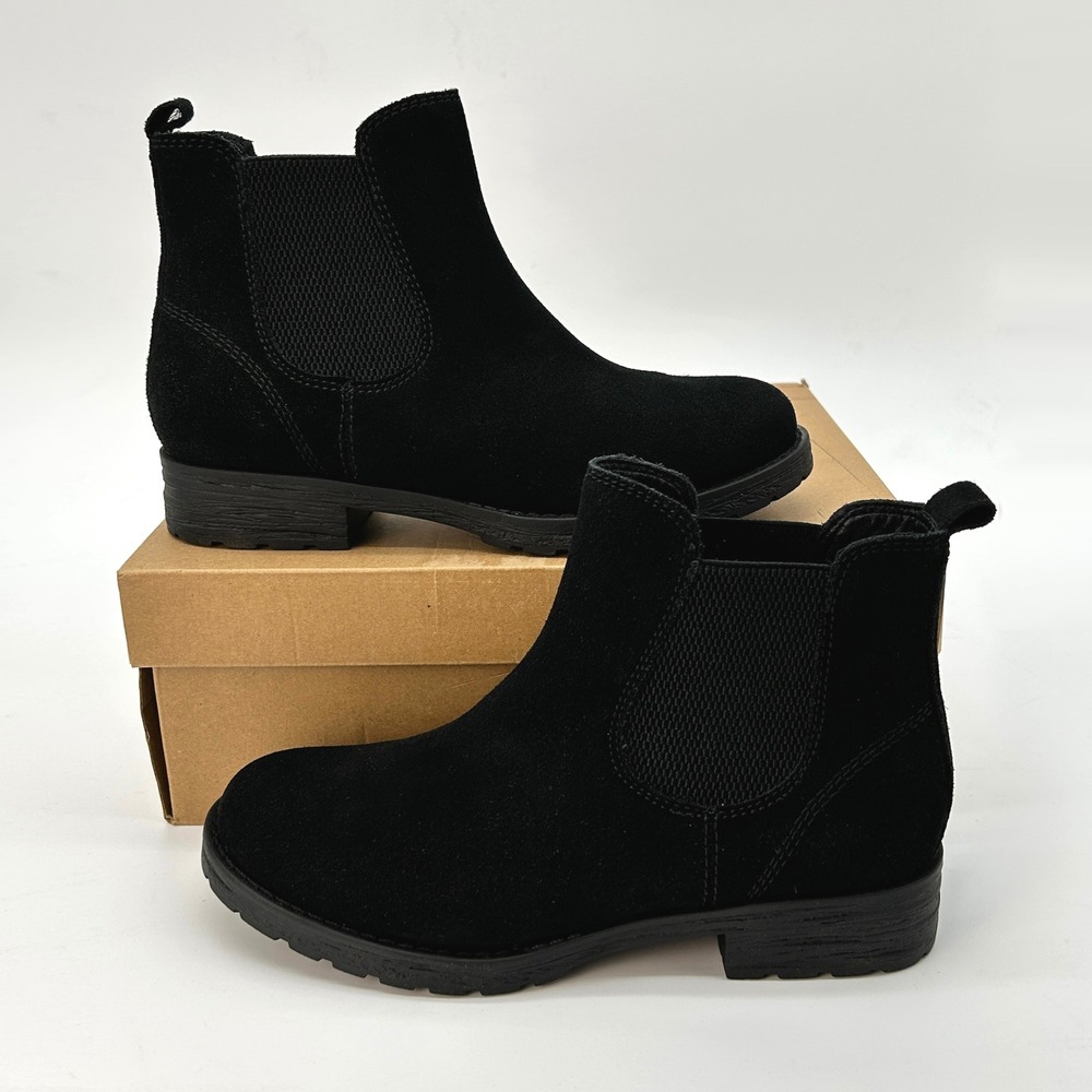 Womens Chelsea Boots Bjorndal Brenna Size‎ 8.5 Black Suede Cushioned NEW 303803